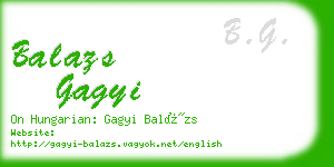 balazs gagyi business card